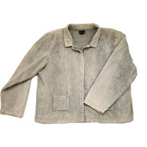 Vintage 90s Men’s Beige Corduroy Jacket XL Boxy Fit USA Workwear